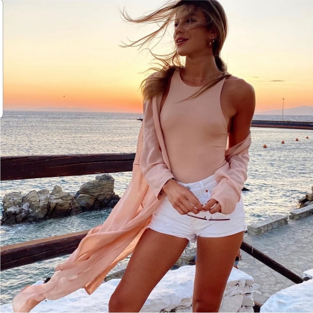 NWT Zara Halter Neck Bodysuit Nude